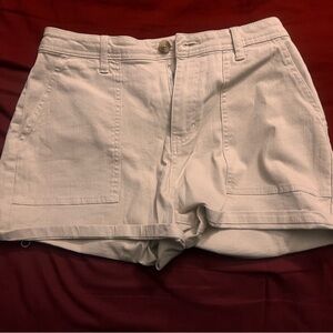 Forever 21 Cream Jean Shorts